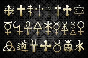 Religious symbols nations of the world