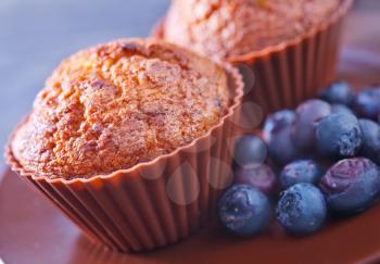 muffin with blueberry