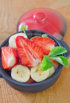 salad from strawberry and banana