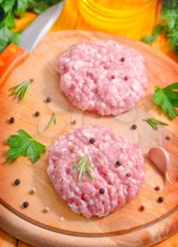 Raw meat balls with aroma spice