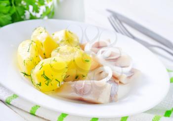 potato and herring