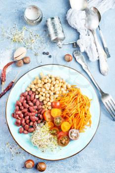 vegetables on plate, diet food, ingredients for cooking