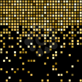 Vector illustration golden mosaic background. Square shape