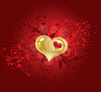 The vector illustration contains the image of valentines background