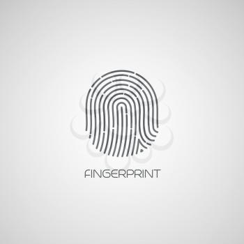 Fingerprint identification icon. Vector illustration EPS 10