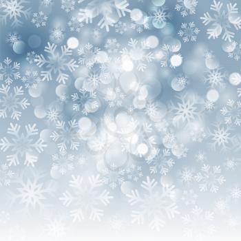 Winter card with snowflakes. Vector illustration. Holiday christmas backdrop