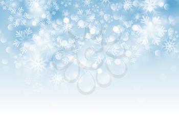 Winter card with snowflakes. Vector illustration. Holiday christmas backdrop