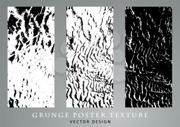 Grunge white and black wall background. Grain texture Vector illustration. For retro poster design
