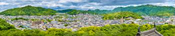 View of Himeji city from Himeji castle - Kansai, Japan