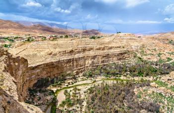 Panorama of Ghoufi Canyon in Algeria, North Africa
