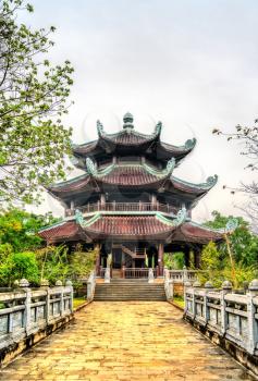 Bai Dinh temple complex at Trang An. UNESCO world heritage in Vietnam