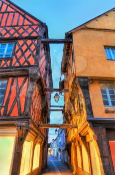 Traditional half-timbered houses in Dreux - Centre-Val de Loire, France