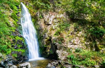 Todtnau Waterfall in the Black Forest Mountains, one of the highest waterfalls in Germany