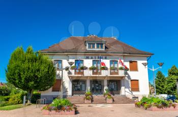 Mairie or town hall of Plobsheim near Strasbourg - Bas-Rhin, France