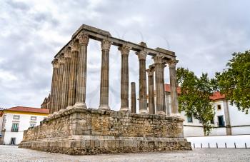 The Roman Temple of Evora, UNESCO world heritage in Portugal