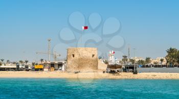 Bu Maher Fort on Muharraq Island in Bahrain. The Persian Gulf