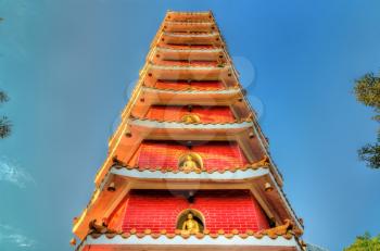 Pagoda at the Ten Thousand Buddhas Monastery in Hong Kong, China