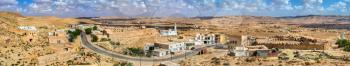 Panorama of Ksour Jlidet village - Tataouine Governorate, South Tunisia
