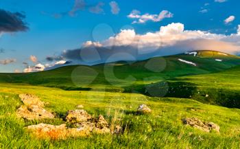 Landscape of the Caucasus Mountains at Vorotan Pass in Armenia