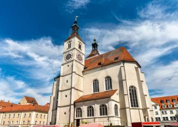 The Neupfarrkirche Church in Regensburg - Bavaria, Germany
