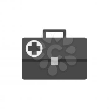 Medical briefcase, first aid kit icon. Symbol in trendy flat style isolated on white background. Illustration element for your web site design, logo, app, UI.