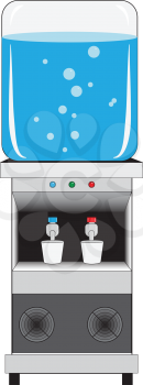 Illustration of an office floor water cooler