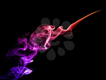 Abstract red and purple smoke on a dark background.