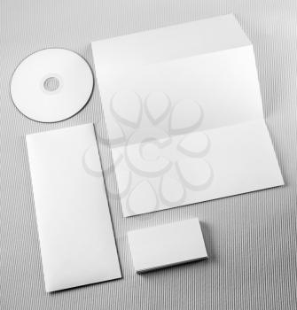 Blank corporate identity set. Corporate identity template on gray background. Mock-up for ID. For design presentations and portfolios.