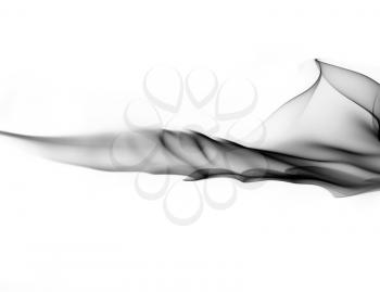 Photo of abstract smoke on white background. Studio shot.