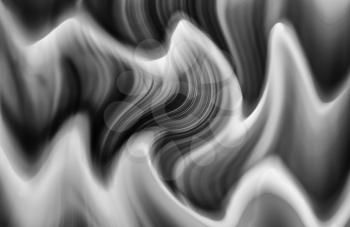 Black and white horizontal twirl abstraction
