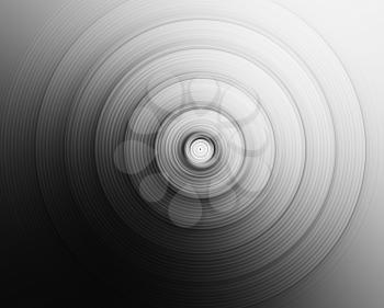 Horizontal black and white rotating sphere illustration background
