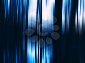 Vertical vivid dark blue curtains motion blur backdrop