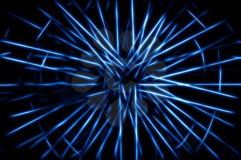 Blue teleportation rays illustration background hd