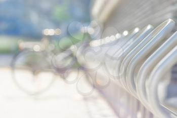 Norway bicycle parking yard with light leak background hd