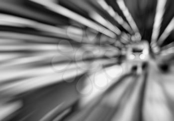 Horizontal black and white abstract motion train station transportation background backdrop