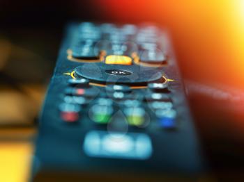 TV remote contol bokeh background