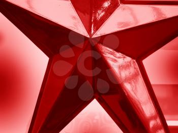 Fragment of red star object background