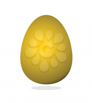 Golden egg. Luxury egg of precious metal. Symbol of wealth.
