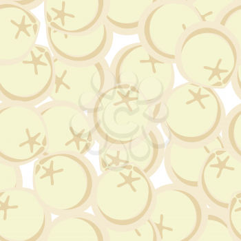 Frozen dumplings seamless patetrn. Vector ornament for food lovers. Meat semi-finished product background
