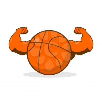 Strong basketball. Powerful gaming accessory. Bodybuilding big hands. Strong athlete ball
