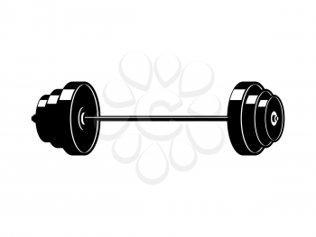 Barbell isolated. Fitness object on white background.
