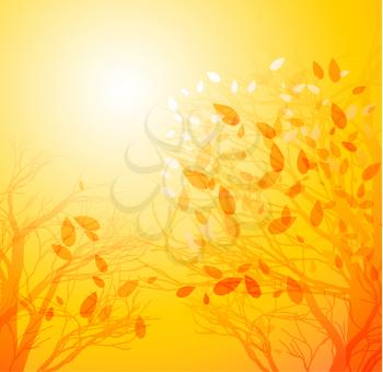 Autumn leaves background.Vector.