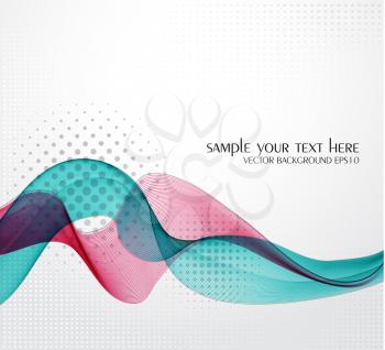 Abstract transparent wave background with halftone. EPS 10