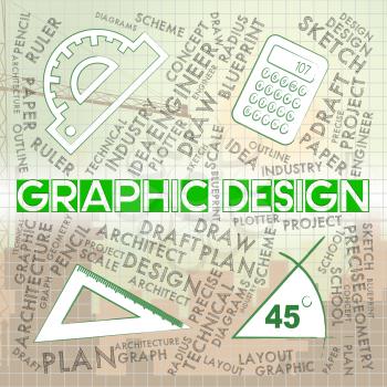 Graphic Design Representing Creative Illustrator And Designs