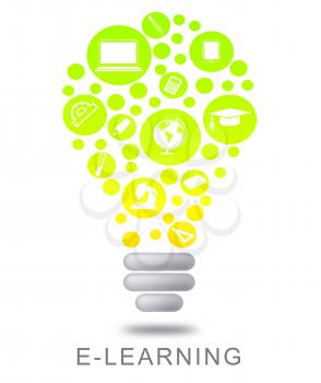 Elearning Lightbulb Meaning Online Education And Studying