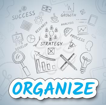 Organize Icons Indicating Management Organization And Arranging