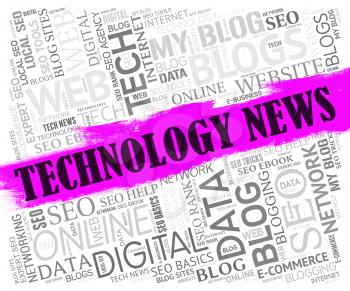 Technology News Indicating Social Media And Electronics