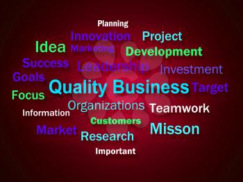 Quality Business Brainstorm Meaning Excellent Company Reputation
