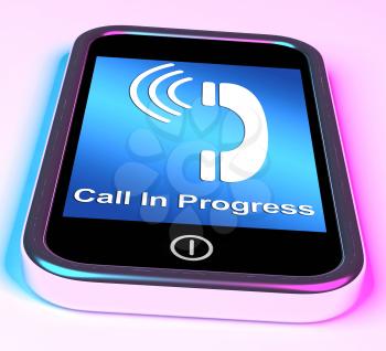 Call In Progress Picture On A Mobile Smartphone