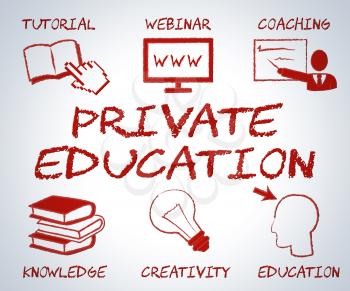 Private Education Indicating Non Government And Learning